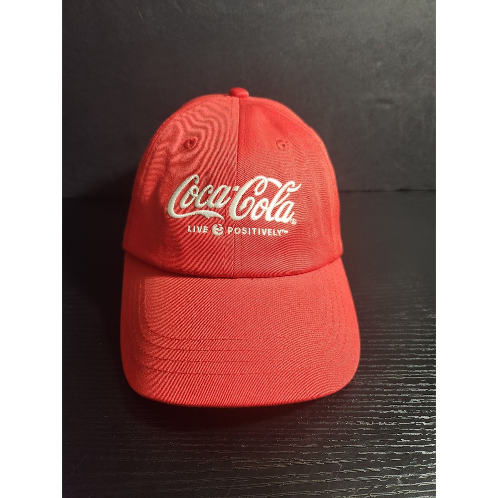 Coca Cola Red Baseball Cap‎ Live Positively Give It Back Embroidered Adjustable